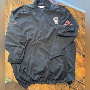 Adidas North Carolina State Wolfpack pull over jacket 1/4 zip. Size 3XL